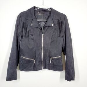 ODYN FRINGED ZIP FRONT JACKET